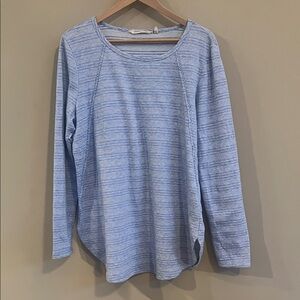 Soft Surroundings Large Women’s Blue Marled Long Sleeve Tee